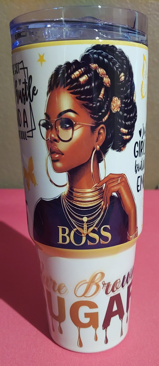 Customized "Boss" 30oz. stainless steel tumbler